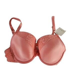 Le Mystere Bra 34DD/E Coral Salmon Pink‎ Safari T-Shirt Underwire Back Closure